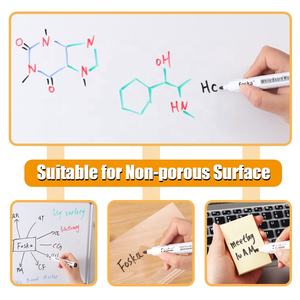 Foska Marqueurs effaçables à sec Séchage rapide Encre de grand volume Marqueur de tableau blanc effaçable en gros épais avec pointe de balle - Product Image 5
