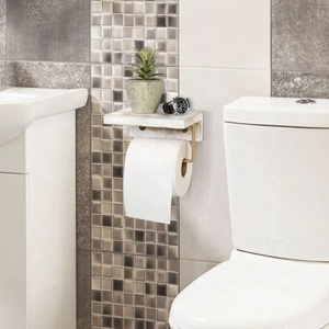 Vendita calda porta <span class=keywords><strong>carta</strong></span> <span class=keywords><strong>igienica</strong></span> <span class=keywords><strong>legno</strong></span> imbiancato e metallo ottone porta <span class=keywords><strong>carta</strong></span> <span class=keywords><strong>igienica</strong></span> w/mensola - Product Image 3