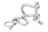 Manille de levage en acier inoxydable avec écrou de sécurité 304/316, quincaillerie de gréement pour la construction maritime et les grues offshore