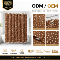 Rideau de Douche Personnalisé à Motif Animalier OEM ODM en Tissu Hydrofuge avec Crochets et Ourlet Lesté pour Hôtels, Détaillants et Vente en Gros