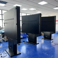 Kios Iklan Digital Layar Ganda Luar Ruangan 55 Inci Tahan Air Panel IPS Kecerahan 3000-4000 Nits Adobe RGB 98% Warna