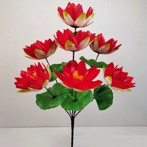 MSH Fiore Artificiale di Loto a 7 Teste Decorazione per Soggiorno - Product Image 6