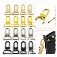 Meetee BF949 13-26mm Accessoire de sac Crochet à vis amovible Mousqueton pivotant Sangle de sac Trigger Snap Clasp D Tail Buckle
