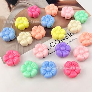Cuentas de flores acrílicas de color sólido para hacer pulseras, mezcla aleatoria, verano 2025, origen Chaozhou, moldeado por inyección - Product Image 1
