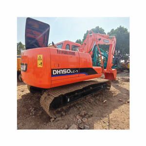 Excavadora de cadenas Doosan DH150LC con motor importado, equipo de construcción de segunda mano fabricado en Corea con capacidad de cazo de 0.75m. - Product Image 1