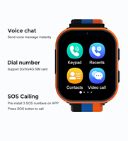 Montre connectée pour enfants LT49 4G avec carte SIM, appel vidéo, GPS, LBS, WIFI, appel vocal, SOS