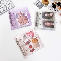 A8 paillettes flash mini pvc couverture album photo feuilles mobiles cahier argent enveloppe budget panner journal agenda poche anneau classeur
