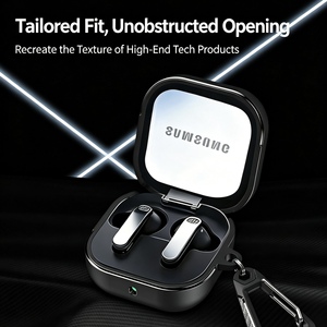 Étui souple en TPU pour écouteurs, coque de protection pour écouteurs avec porte-clés mousqueton pour <span class=keywords><strong>Samsung</strong></span> Buds4 Buds4pro - Product Image 2