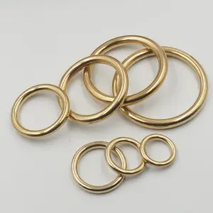 DWDP-OR09B Solid Brass O-rings Open Seams Round Jump Rings Clothing Shoe Leather Craft