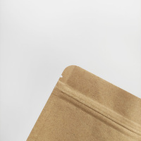 Pochette en papier kraft avec fermeture éclair plate en aluminium brun RTS