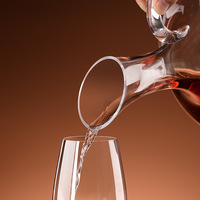 Carafe à Vin de Luxe Moderne en Cristal Sans Plomb Distributeur de Vin en Métal de Haute Qualité Bouteille de Vin Rouge Épaissie avec Cadeaux Whisky