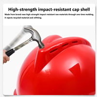 Casco de Seguridad Industrial Tipo V con 4 Suspensiones, Diseño Nuevo, para Trabajadores de la Construcción, Personalizable con Logotipo
