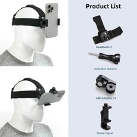 Support de téléphone pour la tête, vue à la première personne (POV), sangle de fixation pour la tête, mains libres pour smartphone, vlogging, diffusion en direct