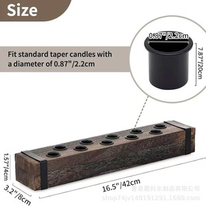 Wooden <b>Candle</b> Holder Multi Compartment Square Modern Simple Home Decoration - Product Image 4