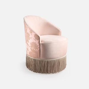 <span class=keywords><strong>Fauteuil</strong></span> en velours de luxe italien, design moderne, dossier incurvé, chaise d'appoint pour salon de villa et décoration de studio créatif - Product Image 2