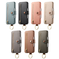 Étui portefeuille de luxe en cuir litchi avec support et porte-cartes pour iPhone 16 Plus Pro Max