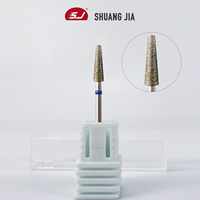 SHUANGJIA toutes les tailles conique forme plate forme haute qualité diamant moyen russe forets à ongles