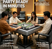 Table de Mahjong Automatique Pliable 2-en-1 avec Fonction Table à Manger – Gain de Place pour Salle de Jeu à Domicile – Vente en Gros