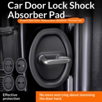 Coussin de protection pour serrure de porte de voiture, amortisseur anti-bruit, absorbant les chocs, épaissi, anti-collision, universel, en caoutchouc pour boucle de serrure de porte