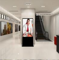 Écran publicitaire LCD haute définition au sol avec panneau d'affichage commercial tactile HD pour affichage de magasin de détail