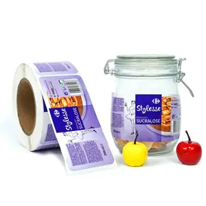 Custom Self Adhesive Waterproof Food Tamper Proof Seals Stickers Logo Label Maker Etiqueta Glossy Labels For Bee Honey Jar