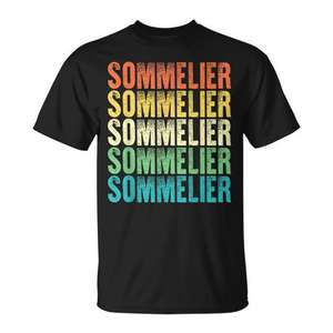 T-shirt da lavoro stile vintage per sommelier - Product Image 1