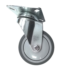 Flatbed Cart 3 Inch Swivel Caster Trolley <b>Wheel</b> Tpr Gray Rubber Silent Caster <b>Wheel</b> - Product Image 1