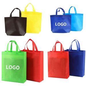 Eco Custom <b>Logo</b> Printed Reusable Promotional Grocery Shopping Bags Extra-Wide Heavy Duty Fabric Carry Tote Non Woven Bag Two - Product Image 1
