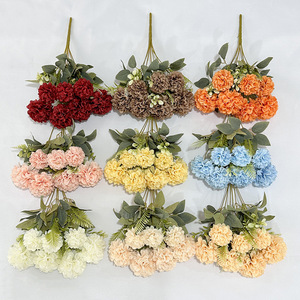 Flor de Seda Chunqi de 7 Ramas con Borde Rizado, Decoración para Bodas, Decoración para el Hogar - Product Image 2