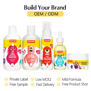 Private Label Kids <span class=keywords><strong>Baby</strong></span> Natürliches lockiges Haar <span class=keywords><strong>Shampoo</strong></span> Körper wäsche 2 In 1 Conditioner Haars tyling Kanten kontrolle Haarpflege set 3 In 1
