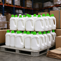 Bouteille de détergent à lessive en plastique de 1000 ml avec bouchon à clapet vert, récipient pour savon liquide, bouteille de nettoyage ménager