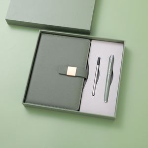 Hot Selling Custom Luxury <b>Leather</b> <b>Diary</b>-Premium Executive Stainless Steel <b>Leather</b> Embossed Notebook Journal Corporate Gift Sets - Product Image 1