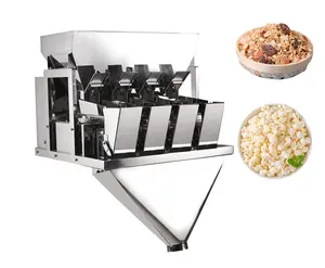 High precise automatic oatmeal/nuts/candy/washing powder weighing 2 heads 4 heads linear weigher packing machine