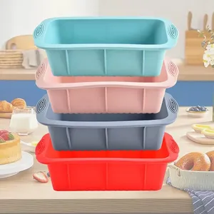 Rectangle Toast Mould Bread DIY Cake Bakeware Pan Food Grade Eco-Friendly Reusable <b>Silicone</b> Non-stick Mould Kitchen Baking <b>Tools</b> - Product Image 6