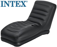 इंटेक्स 68595 Inflatable Contoured मेगा लाउंज कुर्सी कमरे में रहने वाले आधुनिक झुकनेवाला सोफे Inflatable लाउंज सोफे के साथ कप धारक