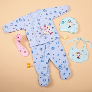 Conjunto de 8 Piezas de Pijamas de Algodón Acolchado de Alta Calidad para Bebés, Ropa de Invierno Cálida y Gruesa para Bebés - Product Image 5