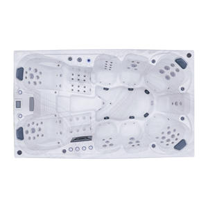 Moderna Vasca Idromassaggio Spa da Esterno con Getti d'Aria e Acqua per 8 9 10 Persone in Acrilico - Product Image 5