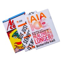 Carpeta de Presentación Transparente en Forma de L, Tamaño A4, de PP Grueso, con Impresión de Logotipo Personalizado, para Almacenamiento de Facturas y Datos, Marca CENTURY, Gran Venta