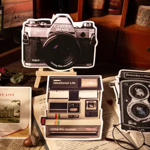 Özel yaşam filmi makinesi serisi Pet Vintage büyük boy kolaj fotoğraf çerçevesi kendin yap çıkartmalar