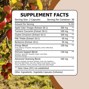 Cápsulas de Vinagre de Sidra de Manzana Directas de Fábrica con Vinagre de Sidra de Manzana que Ayudan a Estimular las Enzimas Digestivas, Cápsulas para una Piel Saludable - Product Image 2