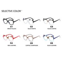 Monture de lunettes optiques carrées rétro pour femmes, anti-lumière bleue, pour la lecture et la myopie