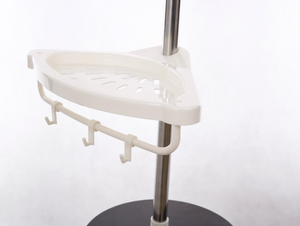 Mensola Angolare Multilivello per Bagno, Portaoggetti Telescopico Regolabile con Moderno Scaffale Pieghevole per Articoli <span class=keywords><strong>da</strong></span> Toilette e <span class=keywords><strong>Asciugamani</strong></span> - Product Image 4