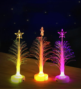 Creative <b>LED</b> Colorful Fiber Optic Christmas Tree <b>Mini</b> Luminous Slow Flash Night <b>Lights</b> for Easter Thanksgiving Holiday - Product Image 5