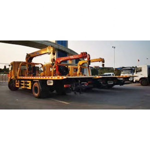 Chất lượng 4x2 6 bánh xe cần cẩu kéo xe tải 7.2 m tải nền tảng phục hồi đường 8t phẳng người phá hủy gắn cần cẩu - Product Image 6