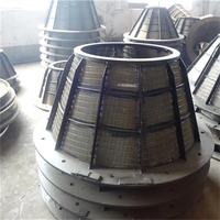 Élément filtrant en métal de panier conique avec filtre liquide d'écran de fil de cale pour la forme de trou carré de centrifugeuse d'industrie charbonnière