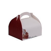 Boîte à donuts en carton ondulé rigide recyclable de luxe avec logo personnalisé imprimé UV, poignée et doublure en kraft pour pâtisserie haut de gamme, gâteaux, cadeaux et aliments