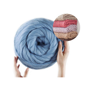 Gratuit un échantillon 1/0.04NM 100% laine douce pour la peau fil de chenille bandes de cheveux grossiers roving géant - Product Image 1