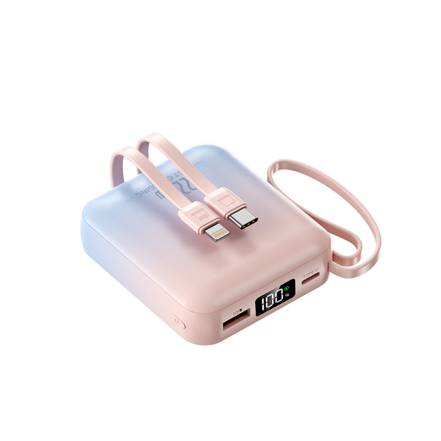 Wholesale 10000mah Travel Power Bank with 22.5W Output Customized Logo Built-in Cables New Product Power Station