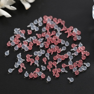 Têtes de remplacement à filetage interne en ABS transparent pour accessoires de bijoux DIY, petites clous d'oreille invisibles pour piercing - Product Image 3