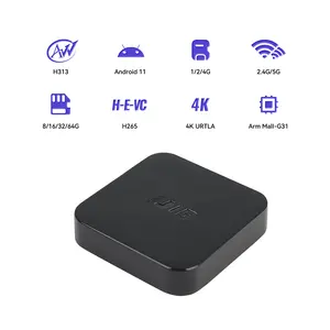 Goedkoopste Smart Tv Box Android Certificado Ontvanger H313 Quad Core 4K Dual Wifi 2.4G 5G Digitale Set-Top Box Android Tv Box